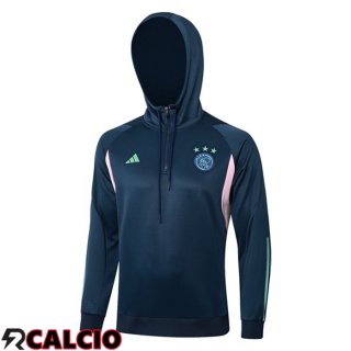 Felpa Allenamento Con Cappuccio AFC Ajax Blu Reale 2023/2024  Felpa Allenamento Con Cappuccio AFC Ajax Blu Reale 2023/2024