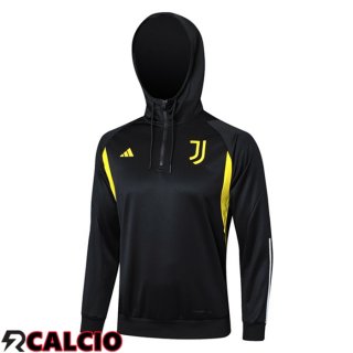 Felpa Allenamento Con Cappuccio Juventus Nero 2023/2024  Felpa Allenamento Con Cappuccio Juventus Nero 2023/2024