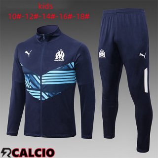 Insieme Tuta Calcio - Giacca Marsiglia Bambino Blu Reale 2022/2023  Insieme Tuta Calcio - Giacca Marsiglia Bambino Blu Reale 2022/2023