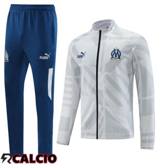 Insieme Tuta Calcio - Giacca Marsiglia Bianco 2022/2023  Insieme Tuta Calcio - Giacca Marsiglia Bianco 2022/2023