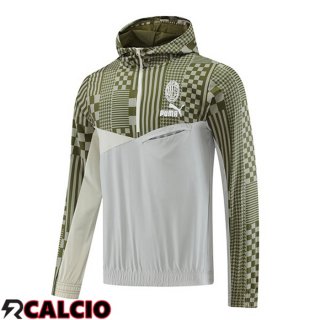 Giacca A Vento AC Milan Bianco Giallo 2023/2024  Giacca A Vento AC Milan Bianco Giallo 2023/2024