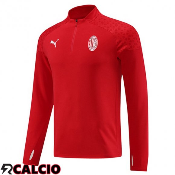 Training Sweatshirt AC Milan Rosso 2023/2024  Training Sweatshirt AC Milan Rosso 2023/2024