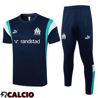 Insieme T Shirt Allenamento Marsiglia OM + Pantaloni Blu Reale 2023/2024