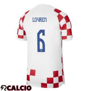 Maglie Calcio Croazia (LOVREN 6) Prima Bianco Rosso 2022/2023