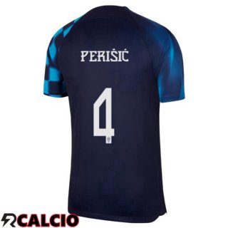 Maglie Calcio Croazia (PERIŠIĆ 4) Seconda Nero Blu 2022/2023