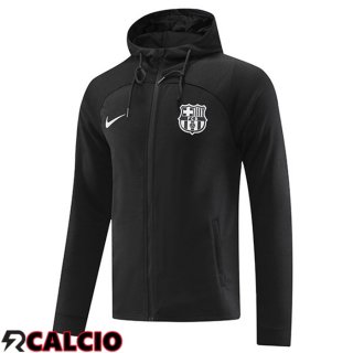 Giacca Con Cappuccio FC Barcellona Nero 2022/2023  Giacca Con Cappuccio FC Barcellona Nero 2022/2023