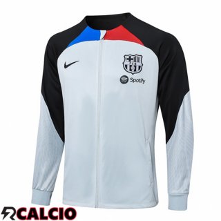 Giacca Calcio FC Barcellona Bianco Nero 2023/2024  Giacca Calcio FC Barcellona Bianco Nero 2023/2024