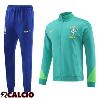 Insieme Tuta Calcio - Giacca Brasile Verde 2023/2024  Insieme Tuta Calcio - Giacca Brasile Verde 2023/2024
