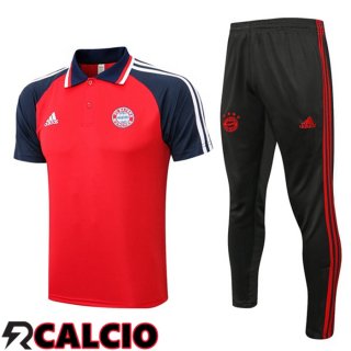 Maglia Polo Bayern Monaco + Pantaloni Rosso 2021 2022  Maglia Polo Bayern Monaco + Pantaloni Rosso 2021 2022
