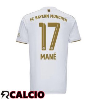 Seconda Maglia Bayern Monaco (Mané 17) Bianco 22/23