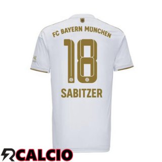 Seconda Maglia Bayern Monaco (Sabitzer 18) Bianco 22/23