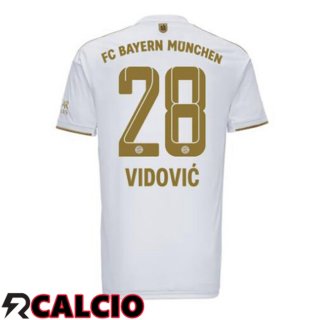 Seconda Maglia Bayern Monaco (Vidović 28) Bianco 22/23