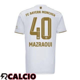 Seconda Maglia Bayern Monaco (Mazraoui 40) Bianco 22/23