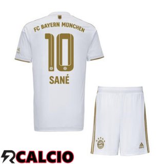 Seconda Maglia Bayern Monaco (Sané 10) Bambino Bianco 22/23