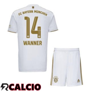 Seconda Maglia Bayern Monaco (Wanner 14) Bambino Bianco 22/23