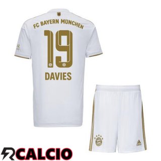 Seconda Maglia Bayern Monaco (Davies 19) Bambino Bianco 22/23