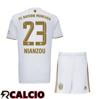 Seconda Maglia Bayern Monaco (Nianzou 23) Bambino Bianco 22/23
