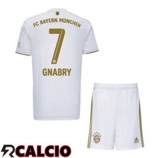 Seconda Maglia Bayern Monaco (Gnabry 7) Bambino Bianco 22/23