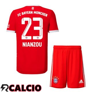 Prima Maglia Bayern Monaco (Nianzou 23) Bambino Rosso 2022/2023