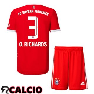 Prima Maglia Bayern Monaco (O. Richards 3) Bambino Rosso 2022/2023