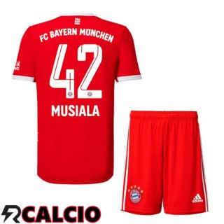 Prima Maglia Bayern Monaco (Musiala 42) Bambino Rosso 2022/2023