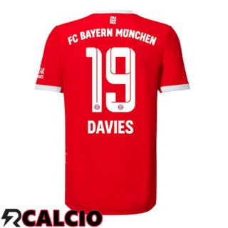 Prima Maglia Bayern Monaco (Davies 19) Rosso 2022/2023  Prima Maglia Bayern Monaco (Davies 19) Rosso 2022/2023