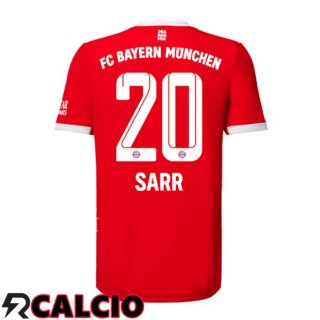 Prima Maglia Bayern Monaco (Sarr 20) Rosso 2022/2023  Prima Maglia Bayern Monaco (Sarr 20) Rosso 2022/2023