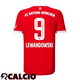 Prima Maglia Bayern Monaco (Lewandowski 9) Rosso 2022/2023