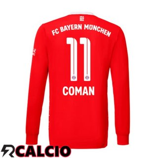 Prima Maglia Bayern Monaco (Coman 11) Manica Lunga Rosso 2022/2023