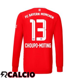 Prima Maglia Bayern Monaco (Choupo-Moting 13) Manica Lunga Rosso 2022/2023  Prima Maglia Bayern Monaco (Choupo-Moting 13) Manica Lunga Rosso 2022/2023