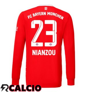 Prima Maglia Bayern Monaco (Nianzou 23) Manica Lunga Rosso 2022/2023