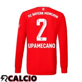 Prima Maglia Bayern Monaco (Upamecano 2) Manica Lunga Rosso 2022/2023