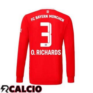 Prima Maglia Bayern Monaco (O. Richards 3) Manica Lunga Rosso 2022/2023