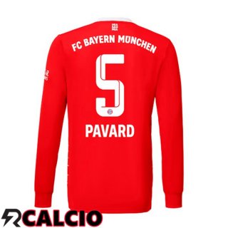 Prima Maglia Bayern Monaco (Pavard 5) Manica Lunga Rosso 2022/2023  Prima Maglia Bayern Monaco (Pavard 5) Manica Lunga Rosso 2022/2023