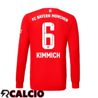 Prima Maglia Bayern Monaco (Kimmich 6) Manica Lunga Rosso 2022/2023