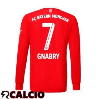 Prima Maglia Bayern Monaco (Gnabry 7) Manica Lunga Rosso 2022/2023