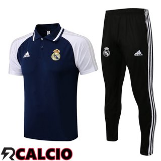 Maglia Polo Real Madrid + Pantaloni Blu Royal 2021/2022  Maglia Polo Real Madrid + Pantaloni Blu Royal 2021/2022