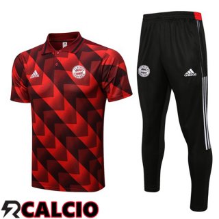 Maglia Polo Bayern Monaco + Pantaloni Rosso 2022/2023  Maglia Polo Bayern Monaco + Pantaloni Rosso 2022/2023