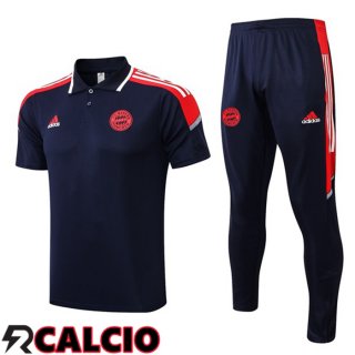 Maglia Polo Bayern Monaco + Pantaloni Blu Royal 2021/2022  Maglia Polo Bayern Monaco + Pantaloni Blu Royal 2021/2022