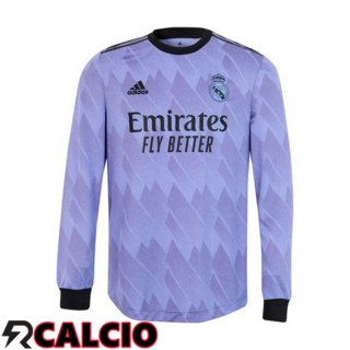 Seconda Maglia Real Madrid Manica Lunga Viola 22/23
