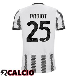 Prima Maglia Juventus (RABIOT 25) Bianco Nero 2022/2023  Prima Maglia Juventus (RABIOT 25) Bianco Nero 2022/2023