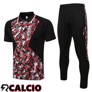Maglia Polo AC Milan + Pantaloni Nero Rosso 2021 2022  Maglia Polo AC Milan + Pantaloni Nero Rosso 2021 2022
