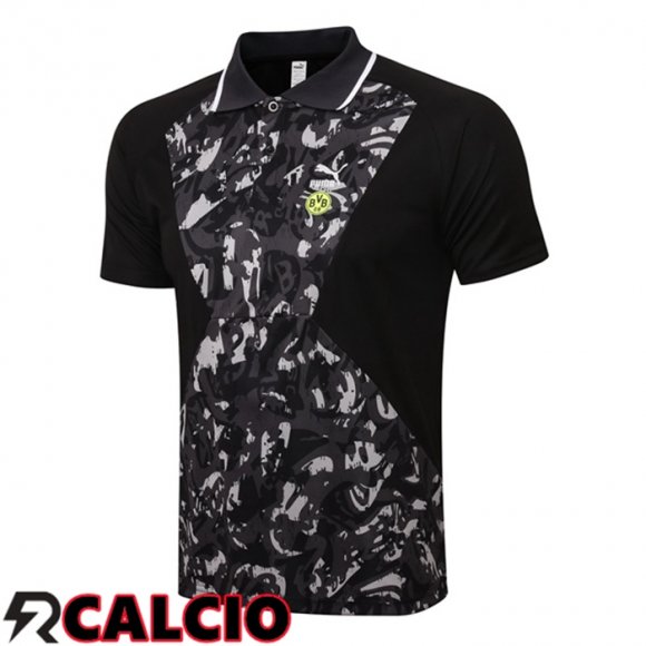 Maglia Polo Dortmund BVB Nero 2021 2022  Maglia Polo Dortmund BVB Nero 2021 2022