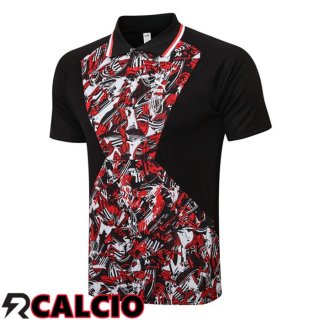 Maglia Polo AC Milan Nero Rosso 2021 2022  Maglia Polo AC Milan Nero Rosso 2021 2022