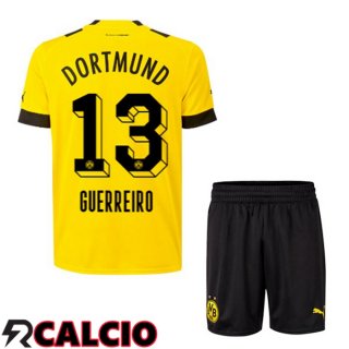 Prima Maglia Dortmund BVB (Guerreiro 13) Bambino Giallo 2022/2023