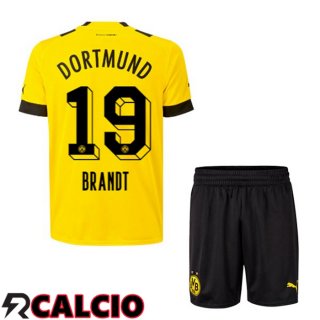 Prima Maglia Dortmund BVB (Brandt 19) Bambino Giallo 2022/2023