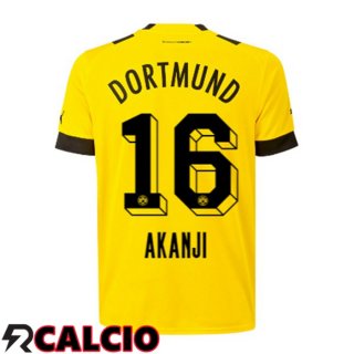 Prima Maglia Dortmund BVB (Akanji 16) Giallo 2022/2023  Prima Maglia Dortmund BVB (Akanji 16) Giallo 2022/2023