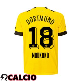 Prima Maglia Dortmund BVB (Moukoko 18) Giallo 2022/2023  Prima Maglia Dortmund BVB (Moukoko 18) Giallo 2022/2023