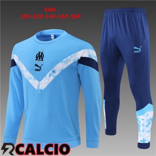 Tuta Calcio Marsiglia Bambino Blu 22/23  Tuta Calcio Marsiglia Bambino Blu 22/23
