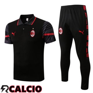 Maglia Polo AC Milan + Pantaloni Nero 2022/2023  Maglia Polo AC Milan + Pantaloni Nero 2022/2023